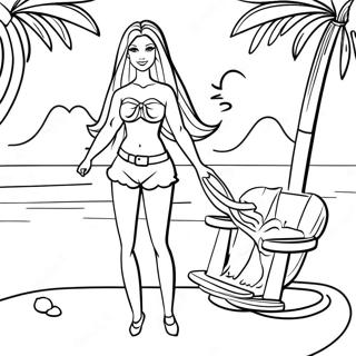 Summer Barbie Coloring Page 54911-45700