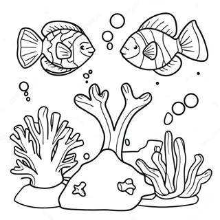 Coral Reef Coloring Page 5492-4395