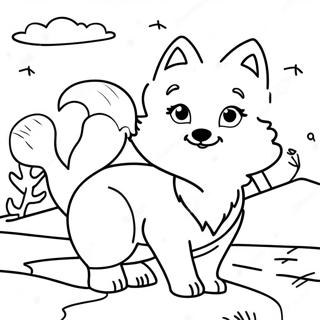 Cute Arctic Fox Coloring Page 54931-45710