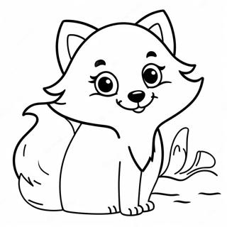 Cute Arctic Fox Coloring Page 54931-45711