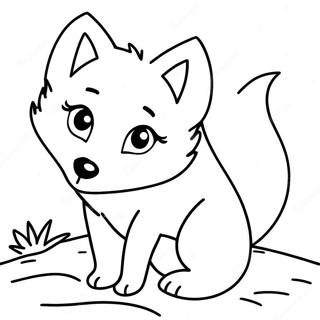 Cute Arctic Fox Coloring Page 54931-45712