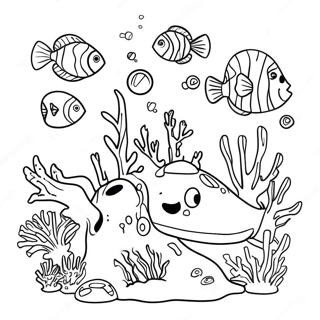 Vibrant Coral Reef Scene Coloring Page 5493-4397