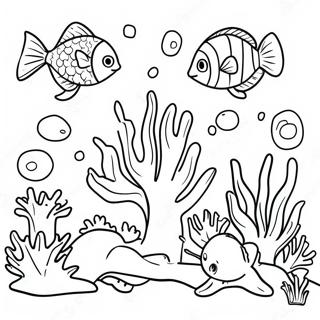 Vibrant Coral Reef Scene Coloring Page 5493-4399