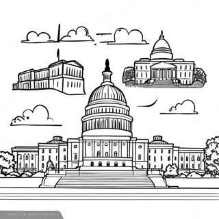 Iconic Washington Dc Landmarks Coloring Page 54942-45721