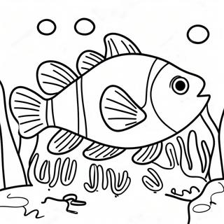 Colorful Clownfish Swimming In Coral Reef Coloring Page 54952-45729