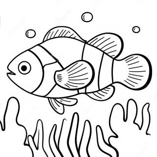 Colorful Clownfish Swimming In Coral Reef Coloring Page 54952-45731