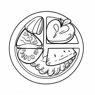 Healthy Plate Coloring Page 54961-45740