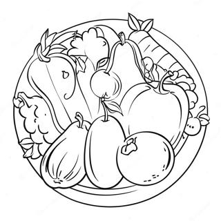 Healthy Plate Coloring Pages