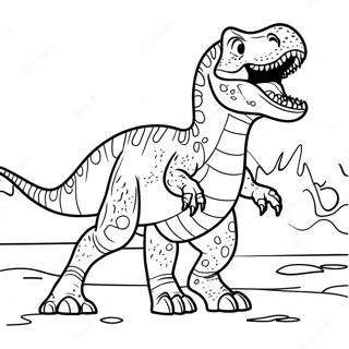 Ferocious Allosaurus Roaring Coloring Page 54972-45745