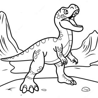 Ferocious Allosaurus Roaring Coloring Page 54972-45746