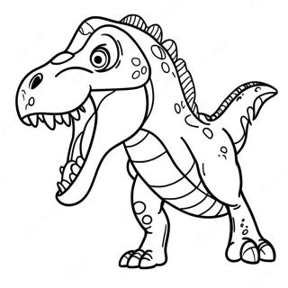 Ferocious Allosaurus Roaring Coloring Page 54972-45748