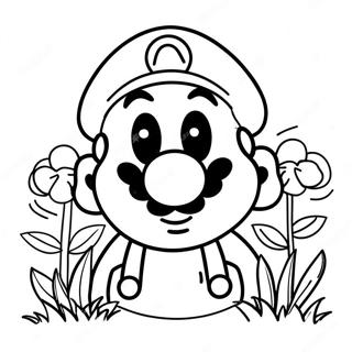 Mario Flower Coloring Page 54981-45750