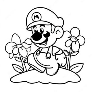 Mario Flower Coloring Page 54981-45751