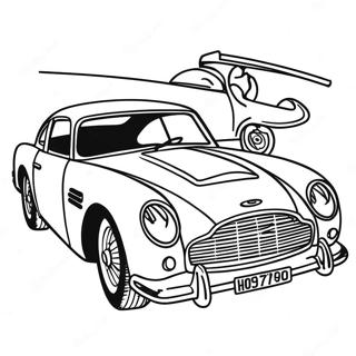 Classic James Bond Car Coloring Page 54992-45763