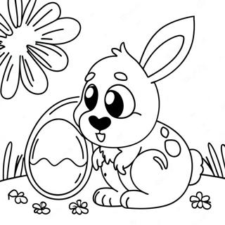 Colorful Easter Egg Hunt Coloring Page 55022-45786