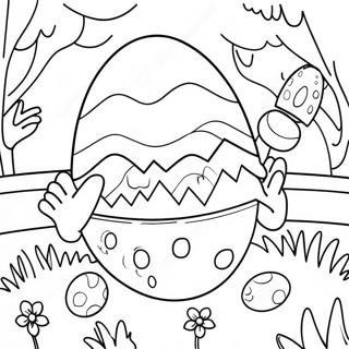 Colorful Easter Egg Hunt Coloring Page 55022-45787