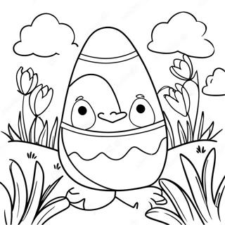 Colorful Easter Egg Hunt Coloring Page 55022-45788