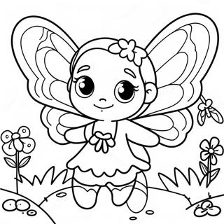 Magical Butterfly Fairy In A Garden Coloring Page 55032-45796