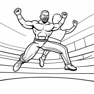 Wwe Wrestler Jumping On Opponent Coloring Page 5503-4405