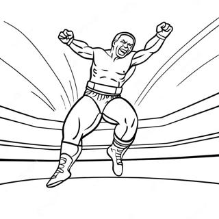 Wwe Wrestler Jumping On Opponent Coloring Page 5503-4406