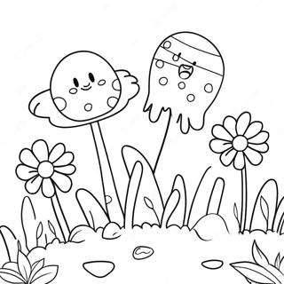 Colorful Gumdrop Garden Coloring Page 55042-45801