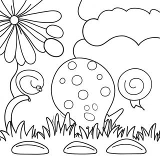 Colorful Gumdrop Garden Coloring Page 55042-45804