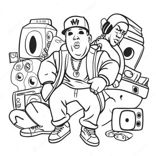 Hip Hop 90s Coloring Page 55061-45812