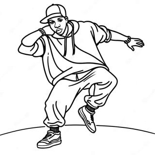 90s Hip Hop Dancer Coloring Page 55062-45818