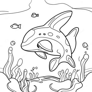 Kyogre Swimming In The Ocean Coloring Page 55072-45825