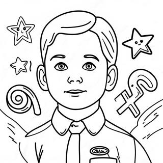 Young Sheldon With Friends Coloring Page 55082-45839