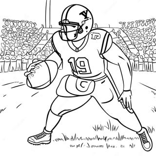 Byu Football Player In Action Coloring Page 55102-45858