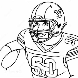 Byu Football Player In Action Coloring Page 55102-45860