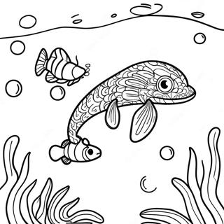 Eel Swimming In Ocean Coloring Page 55111-45854