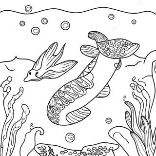 Eel Swimming In Ocean Coloring Page 55111-45855