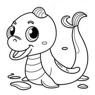 Cute Cartoon Eel Coloring Page 55112-45850