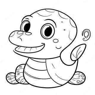 Cute Cartoon Eel Coloring Page 55112-45852