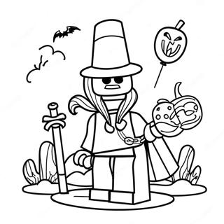 Lego Halloween Coloring Pages