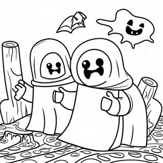 Spooky Lego Ghosts Coloring Page 55122-45865