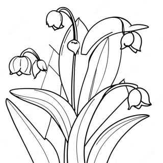 Lily Of The Valley Flower Coloring Page 55141-45870