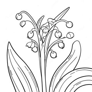 Lily Of The Valley Flower Coloring Page 55141-45872