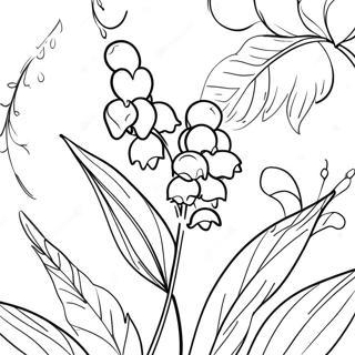 Delicate Lily Of The Valley Coloring Page 55142-45882