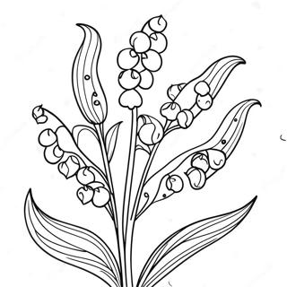 Delicate Lily Of The Valley Coloring Page 55142-45883