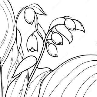 Delicate Lily Of The Valley Coloring Page 55142-45884