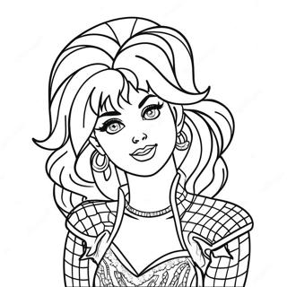 Jem In Sparkling Outfit Coloring Page 55152-45886