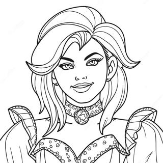 Jem In Sparkling Outfit Coloring Page 55152-45888