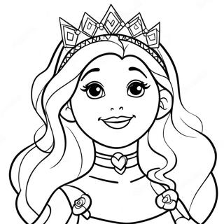 Princess Rainbow Coloring Pages