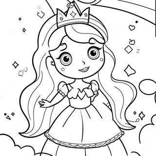 Princess Rainbow Coloring Page 55161-45903