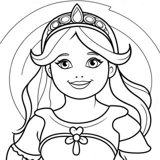 Magical Princess In A Colorful Rainbow Coloring Page 55162-45890