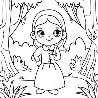 Amelia In A Magical Forest Coloring Page 55172-45905