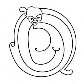 Cute Letter Q With A Smile Coloring Page 55192-45915